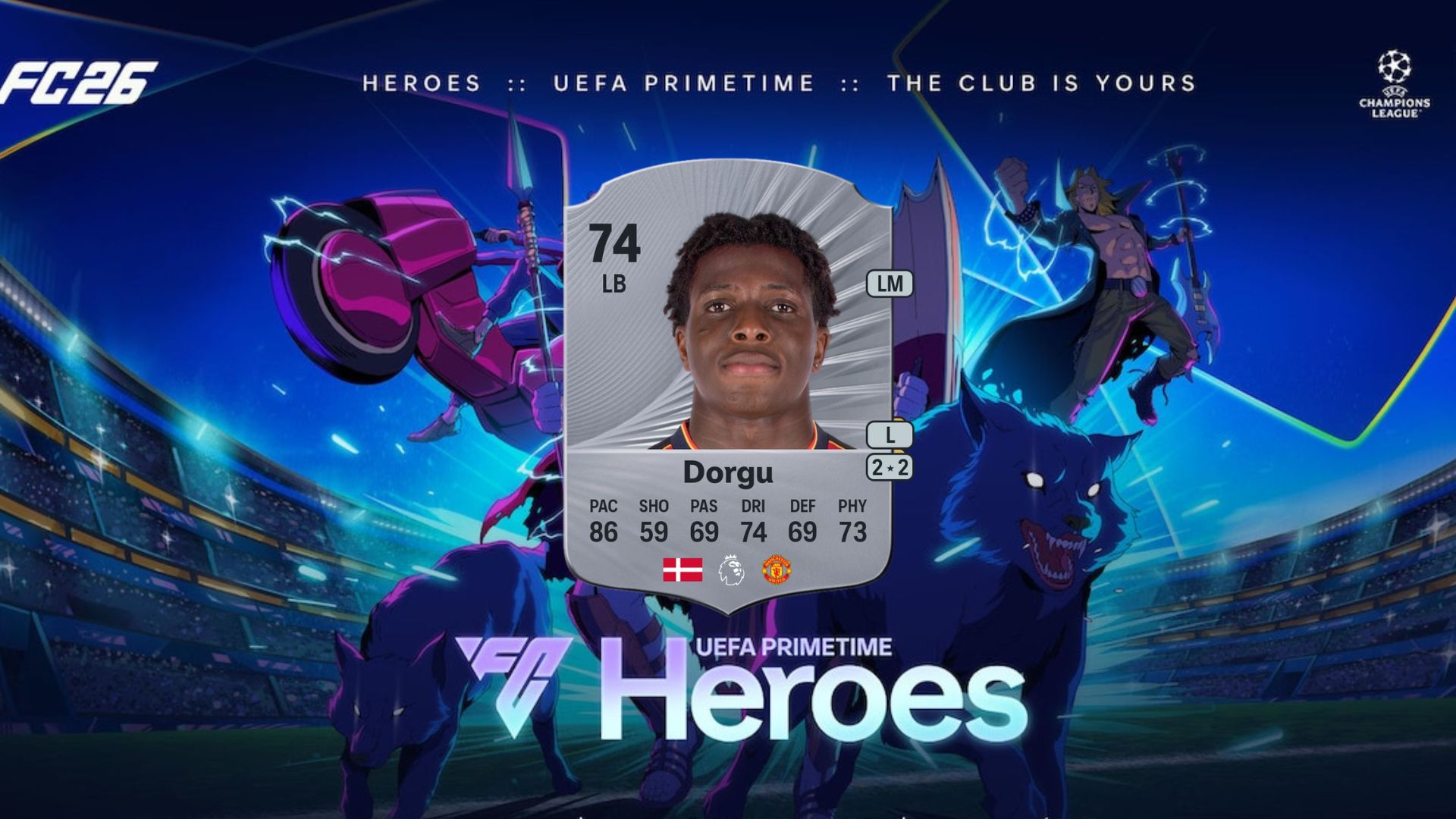 Dorgu's base card in FC 26