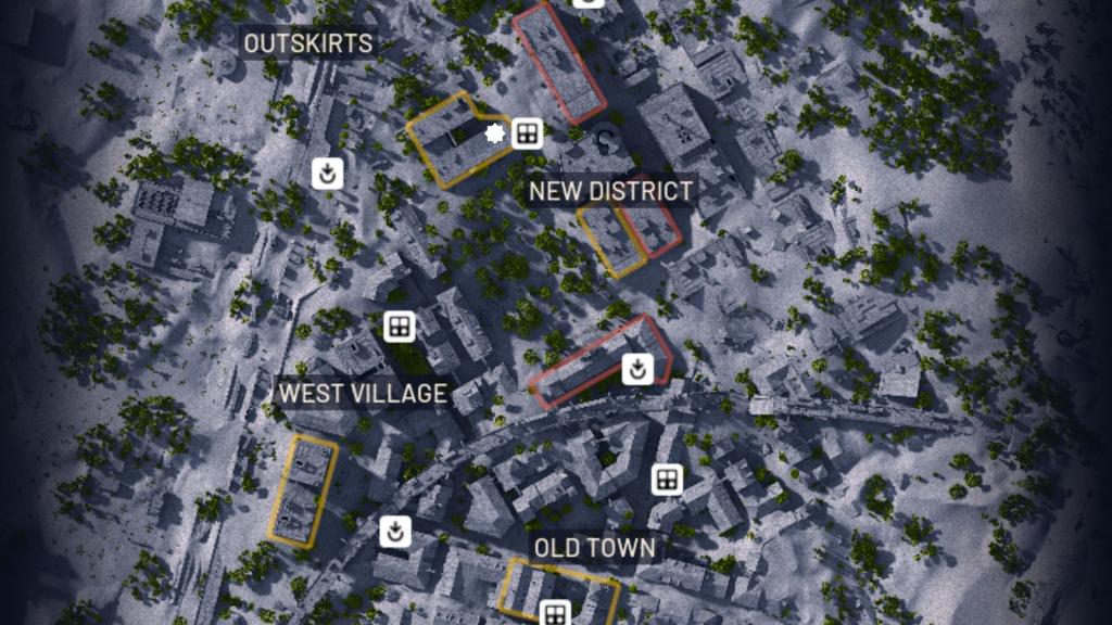 The library location marked on the map in Buried City. 