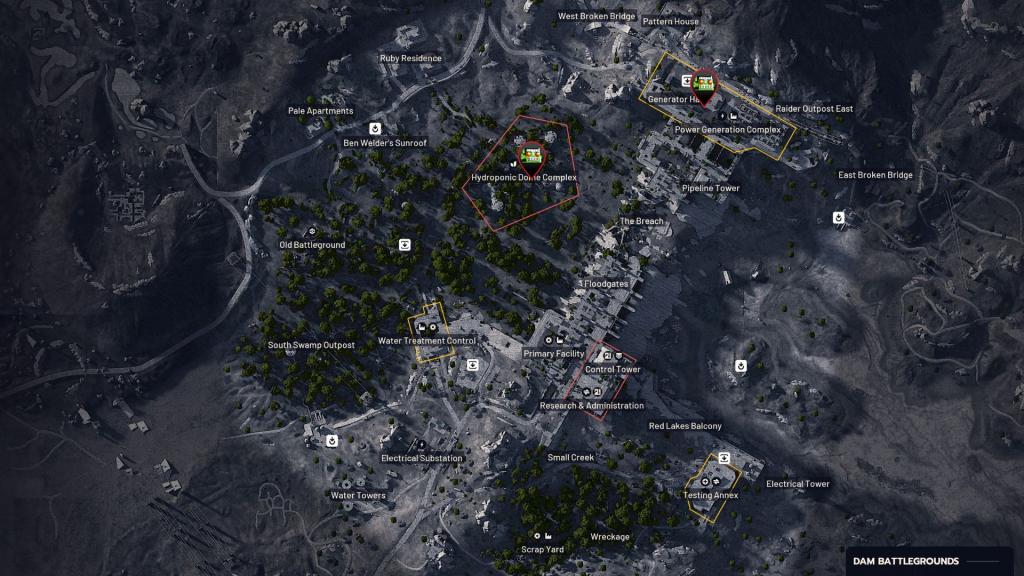 Industrial Batteries location on Dam Battlegrounds