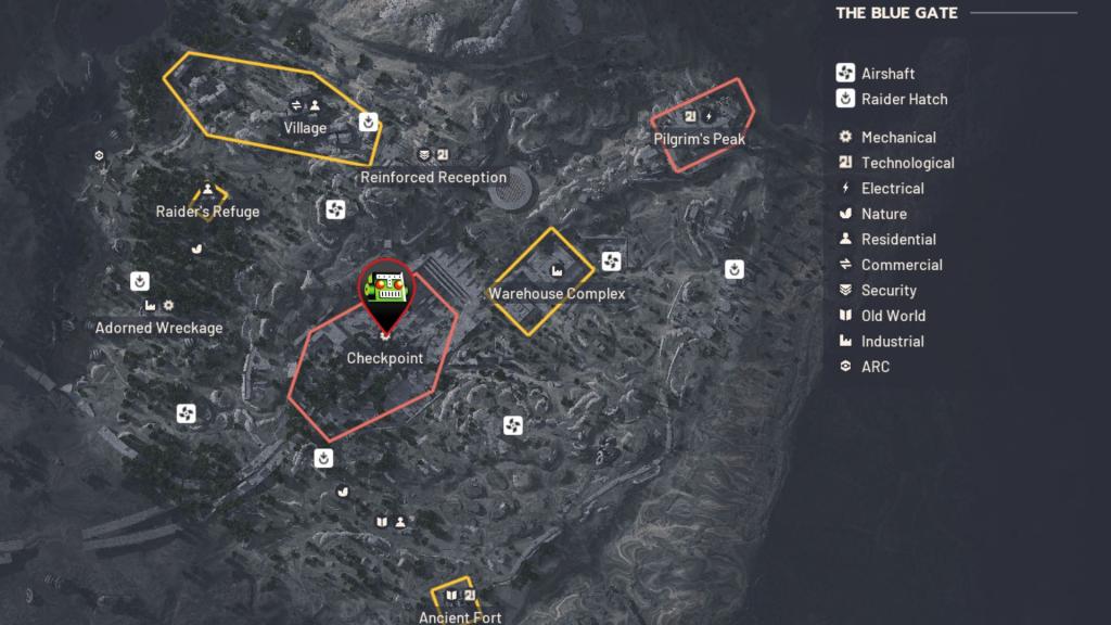 The locked gate location on Blue Gate