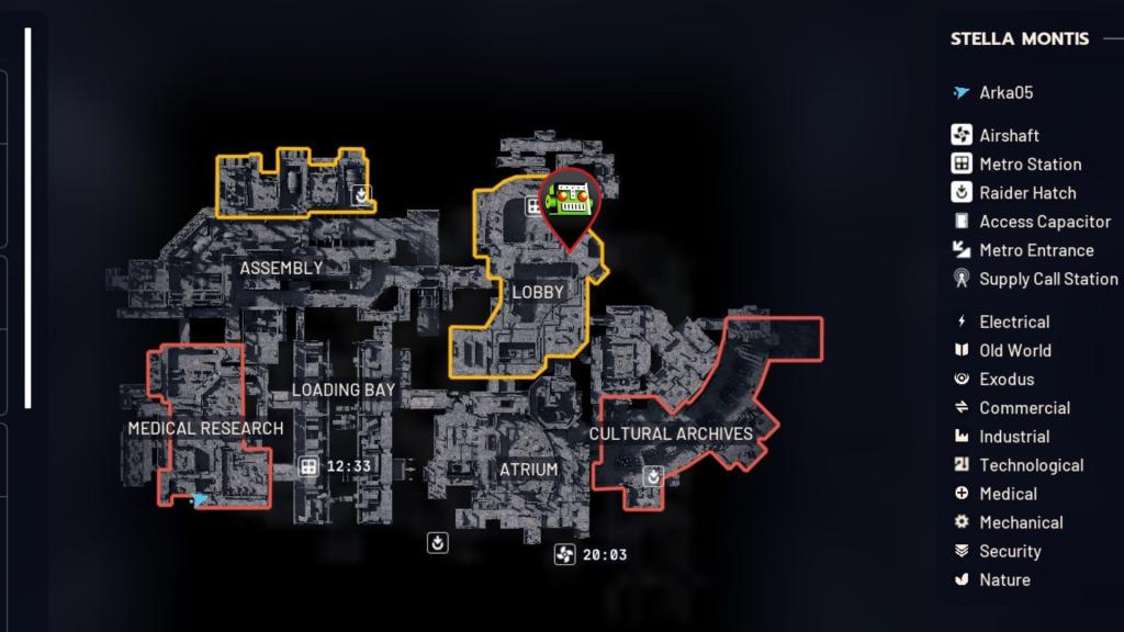 Security Papers location in the Lobby