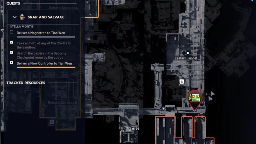 Starting position to reach the Archives 