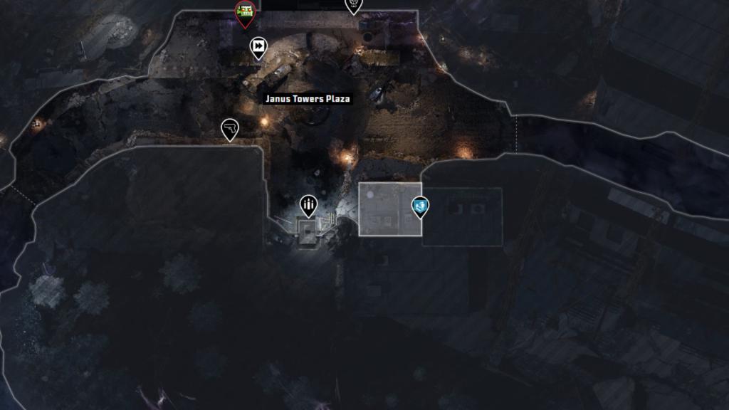 Spraying can location in Janus Towers Plaza