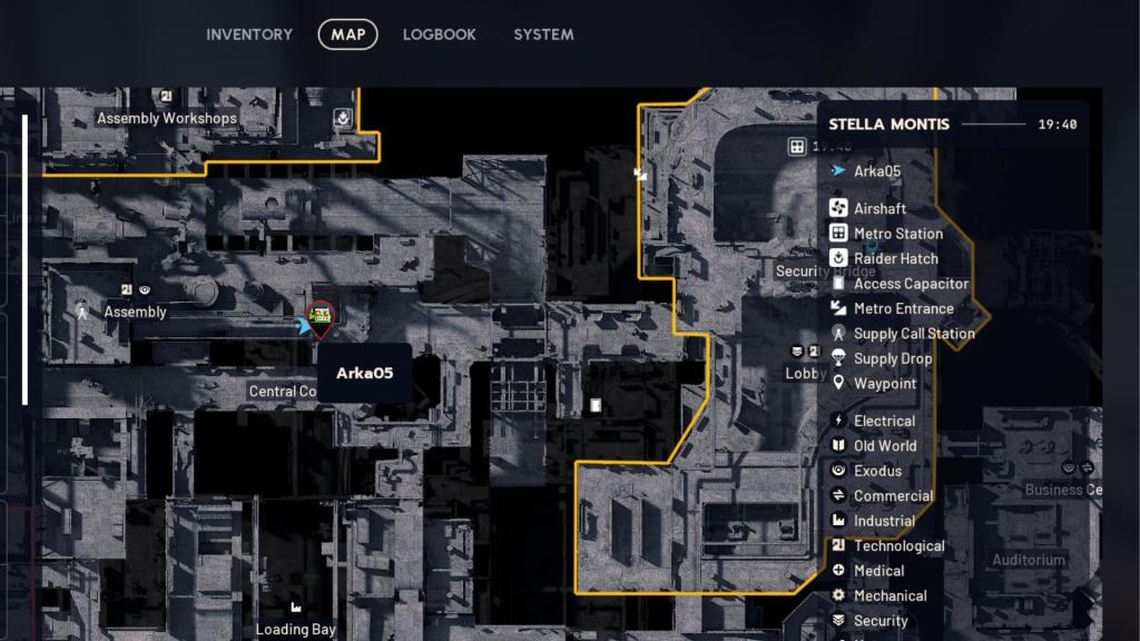 Assembly Admin location in Stella Montis