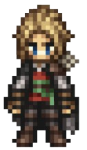 Phenn, a man with long blonde hair that's pulled back in a loose low ponytail in Octopath Traveler 0