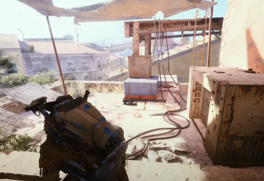 Ladder that leads to the antenna in Red Tower in ARC Raiders