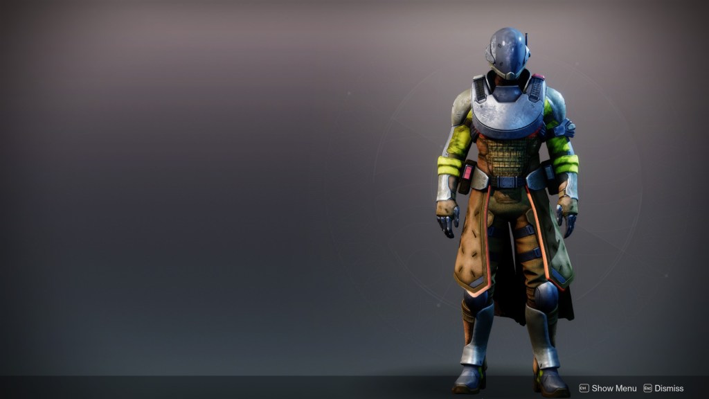 A Warlock clad in Smoke Jumper armor in Destiny 2.