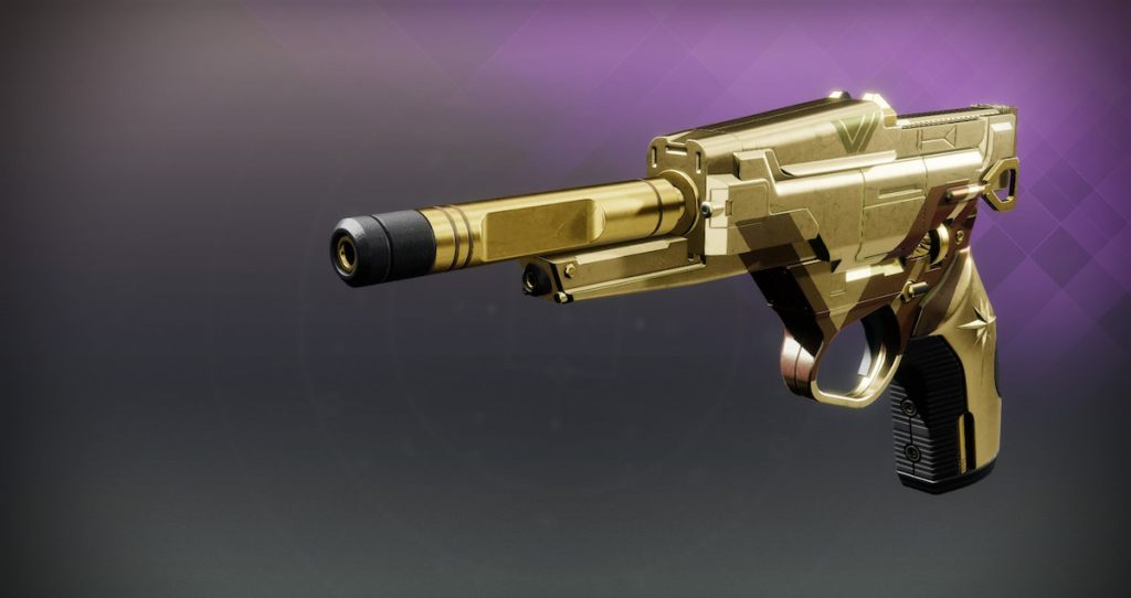 Unfall, a Drang-inspired rocket sidearm with the Vanguard logo.