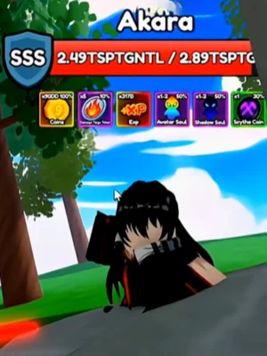 Akara secret boss from Anime Eternal Roblox experience.