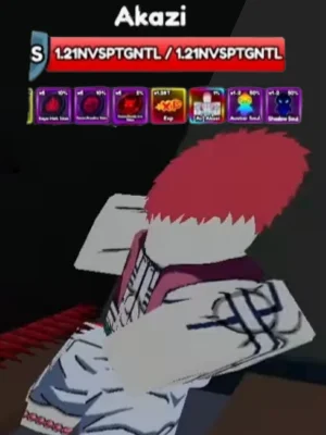 Akazi secret boss from Anime Eternal Roblox experience.