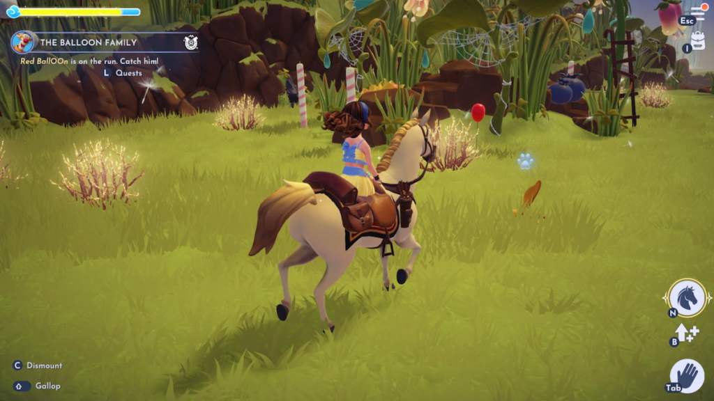 chasing after red balloon in disney dreamlight valley