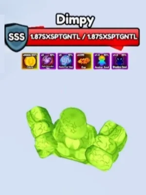 Dimpy secret boss from Anime Eternal Roblox experience.