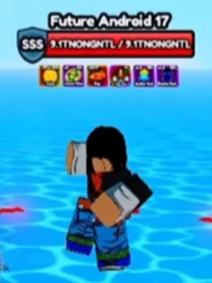 Future Android 17 secret boss from Anime Eternal Roblox experience.