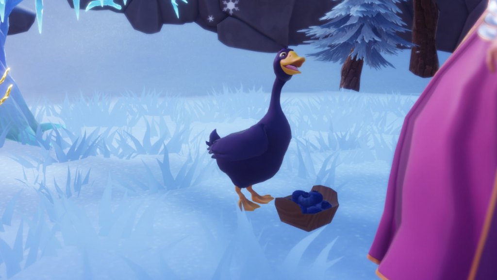 Feeding goose in disney dreamlight valley