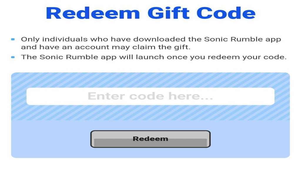 How to redeem codes in Sonic Rumble.