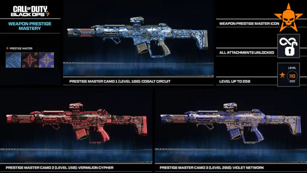 BO7 Weapon Prestige Mastery