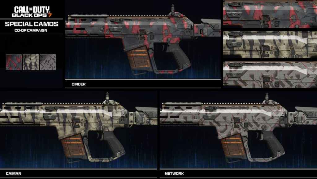 BO7 campaign Special camos