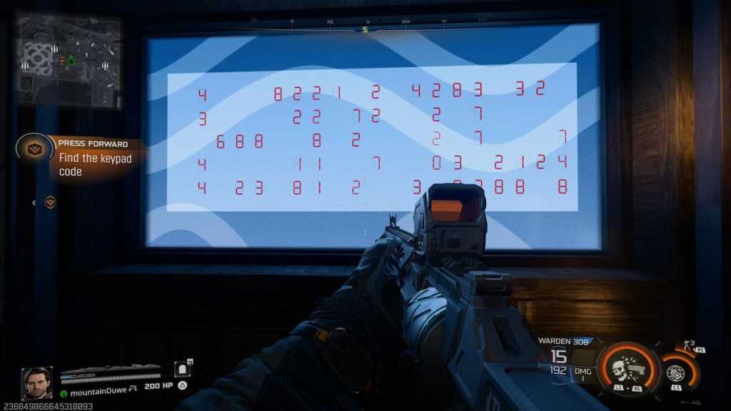 BO7 campaign Fracture keypad code