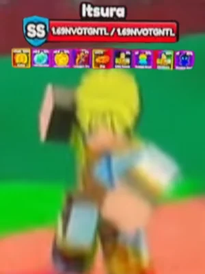 Itsura secret boss from Anime Eternal Roblox experience.