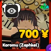 Koromu (Zaphkel) unit from Anime Rangers X Roblox experience.