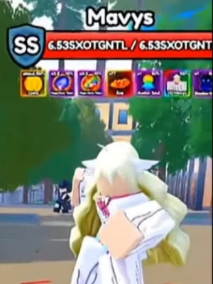 Mavys secret boss from Anime Eternal Roblox experience.