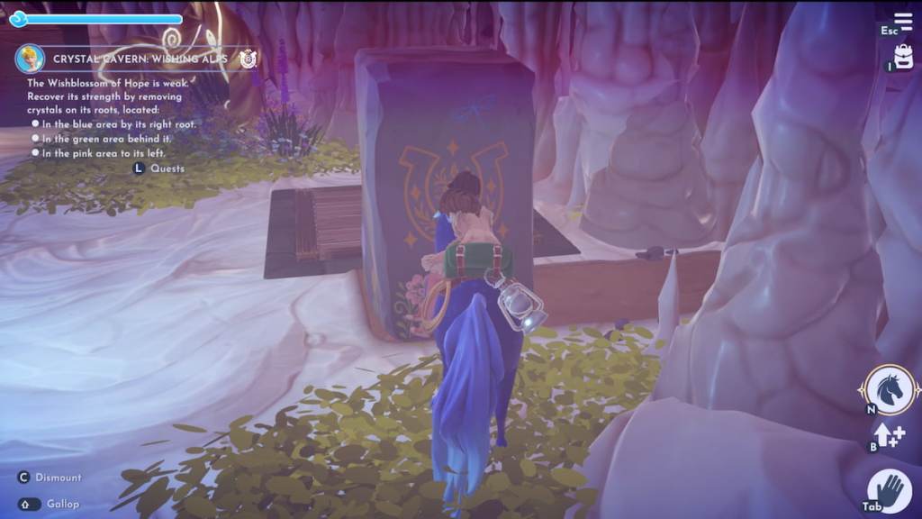 Pushing stone block in disney dreamlight valley