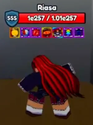 Riasa secret boss from Anime Eternal Roblox experience.