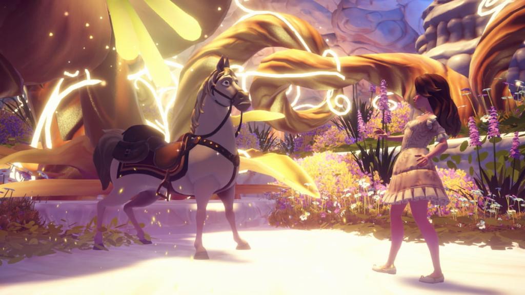 Standing next to Maximus in disney dreamlight valley