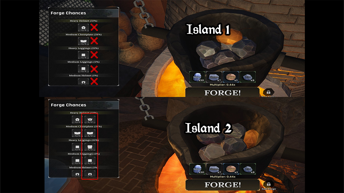 the forge dark knight and samurai armor variants