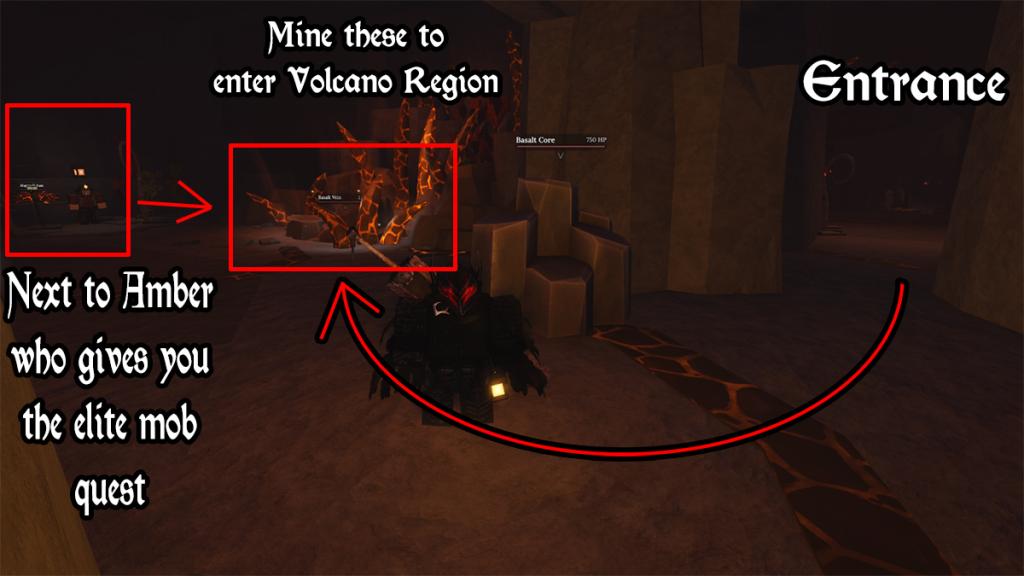 the forge volcano region entrance location