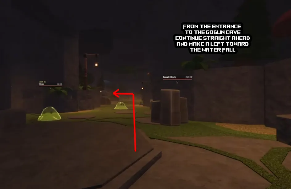 tomos lost cat the forge guide goblin cave entrance