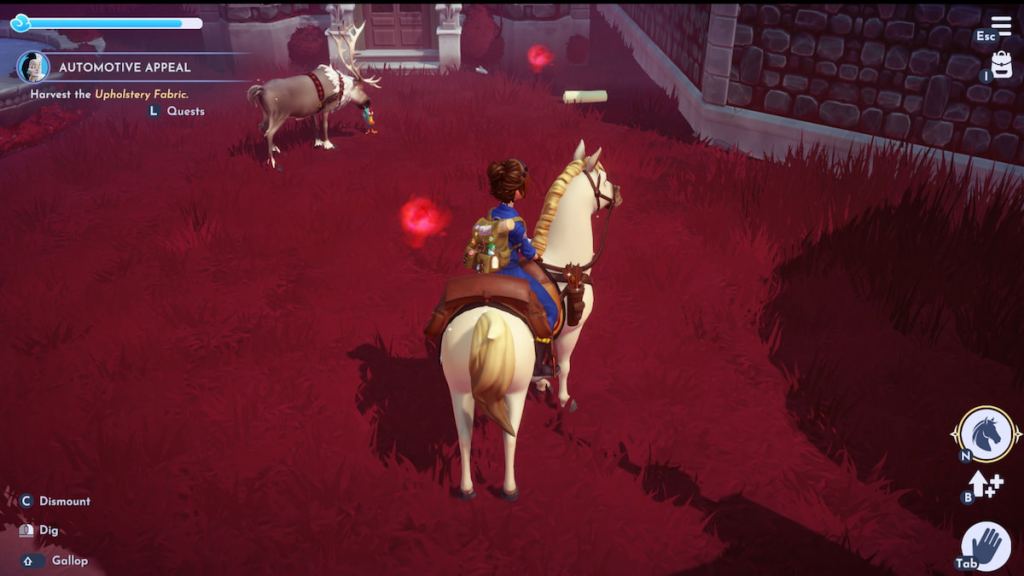 Upholstery Fabric on the ground in disney dreamlight valley