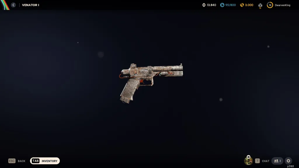 The Venator handgun in ARC Raiders.