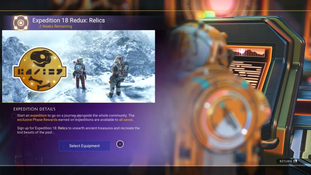 Relics expedition in No Man's Sky