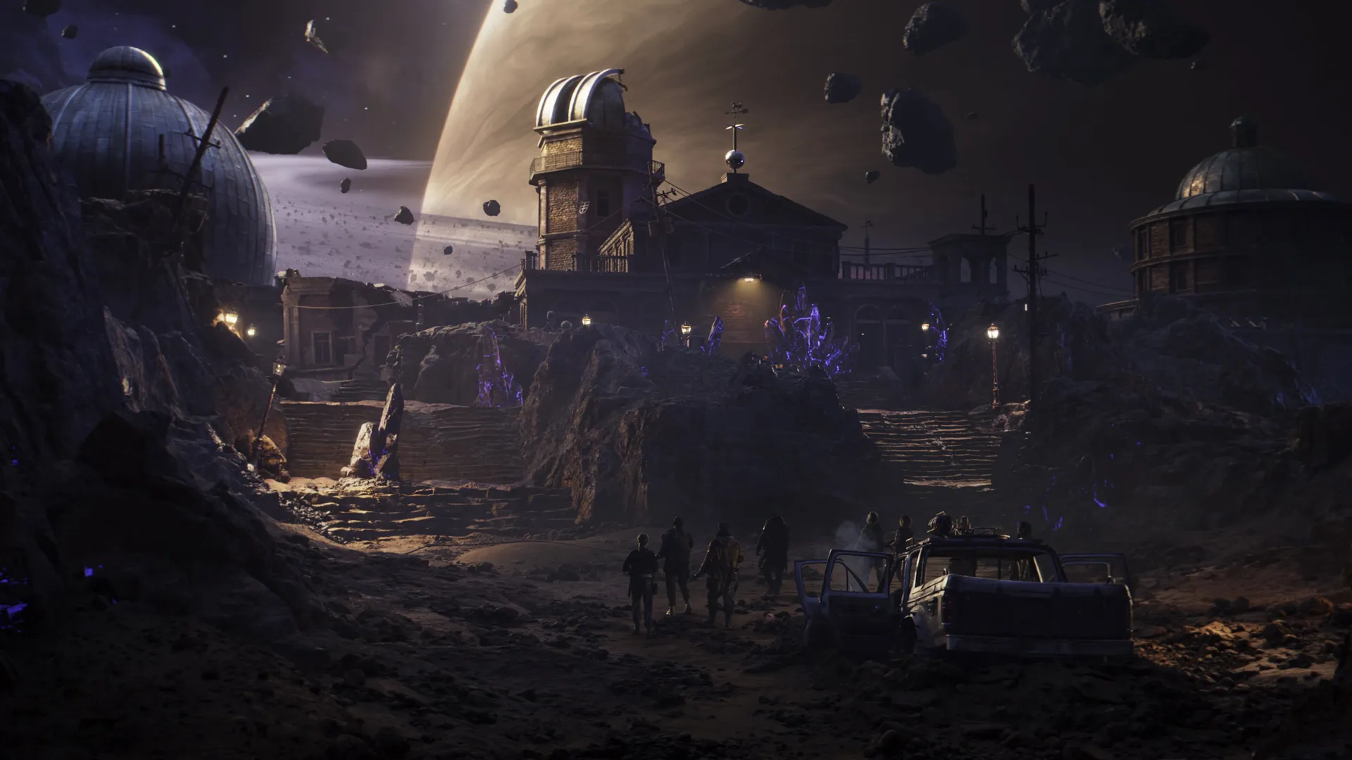 Players on the Astra Malorum map in Black Ops 7 Zombies