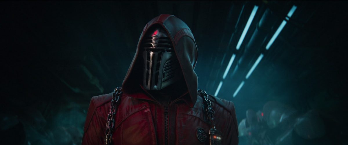 Dredgen Bael in Destiny 2, with a hood, a helmet, and a Kylo Ren-esque voice.