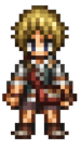 Esperre, a young, blonde-haired man in Octopath Traveler 0. He wears a red bag across his body.
