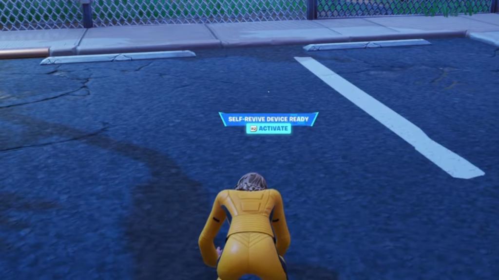 Player self-reviving in Fortnite