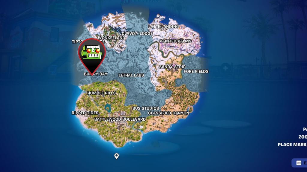 Yule Trooper location in Fortnite