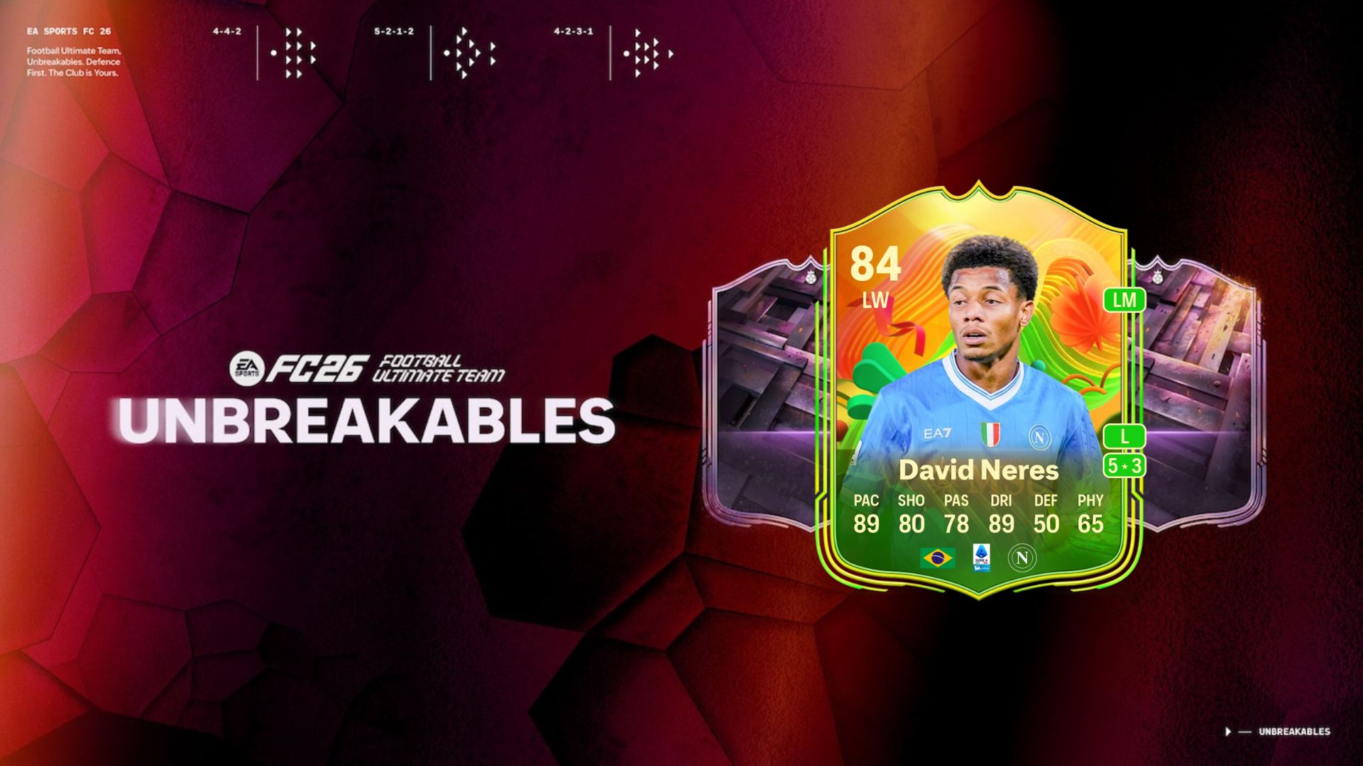 David Neres World Tour card in FC 26