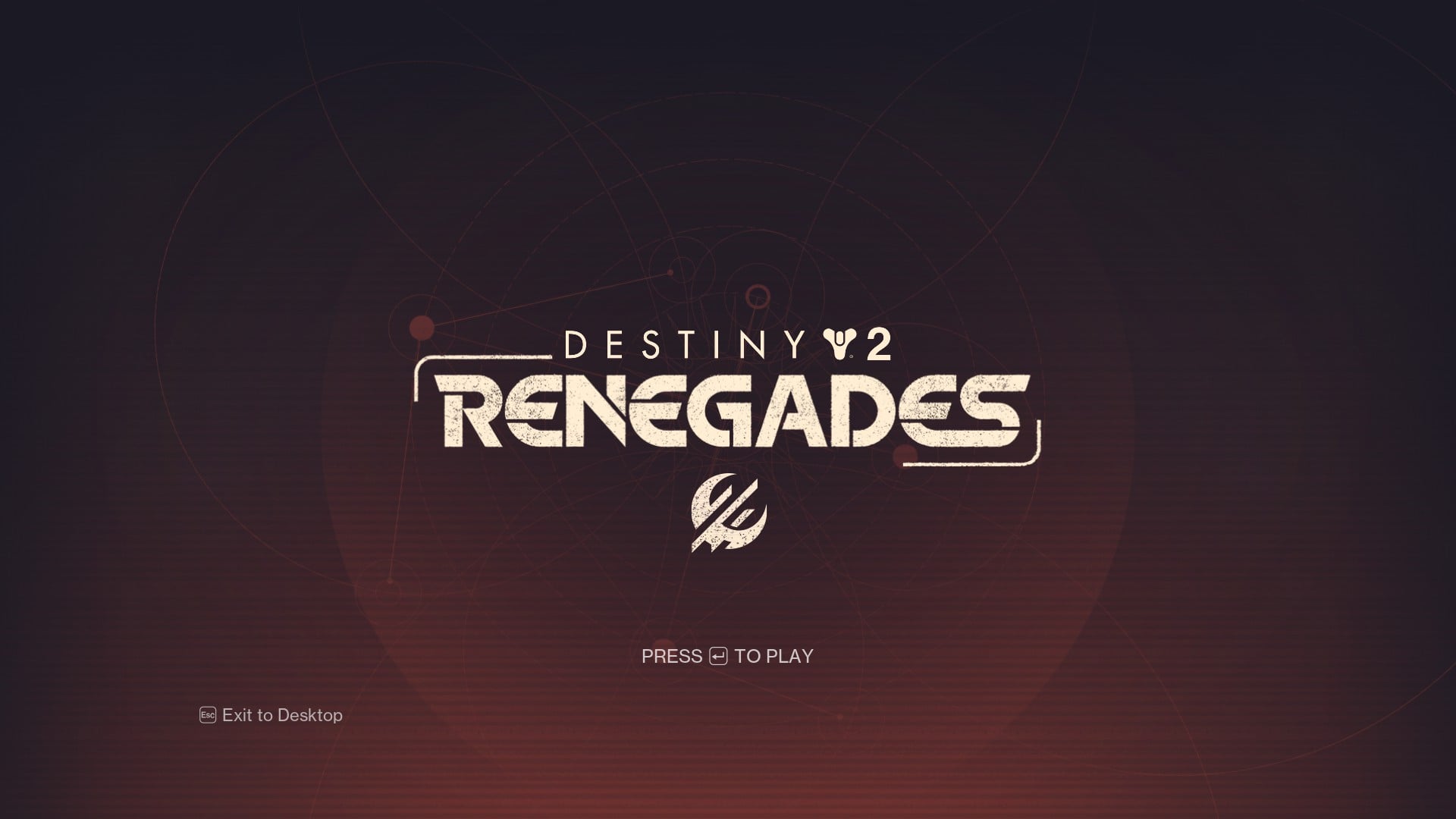 The Renegades title screen in Destiny 2, with Star Wars-inspired lettering.