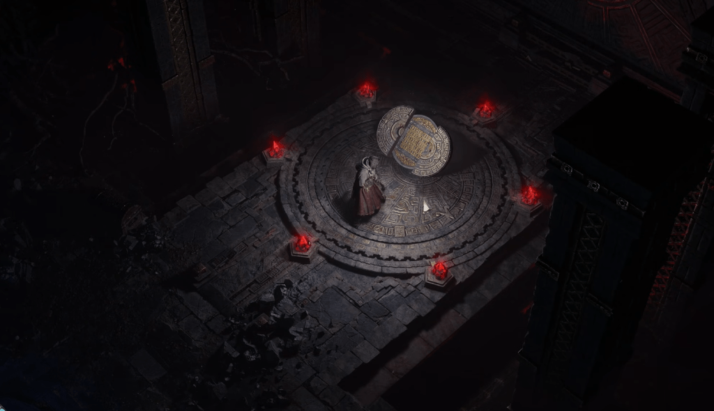 Console in the temple in Path of Exile 2
