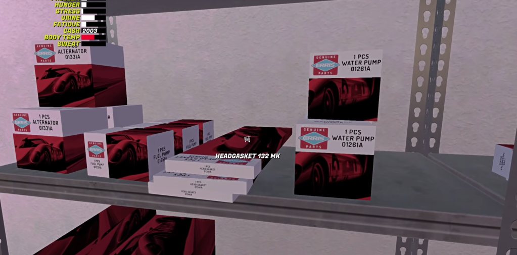 Corris Rivett parts in My Winter Car