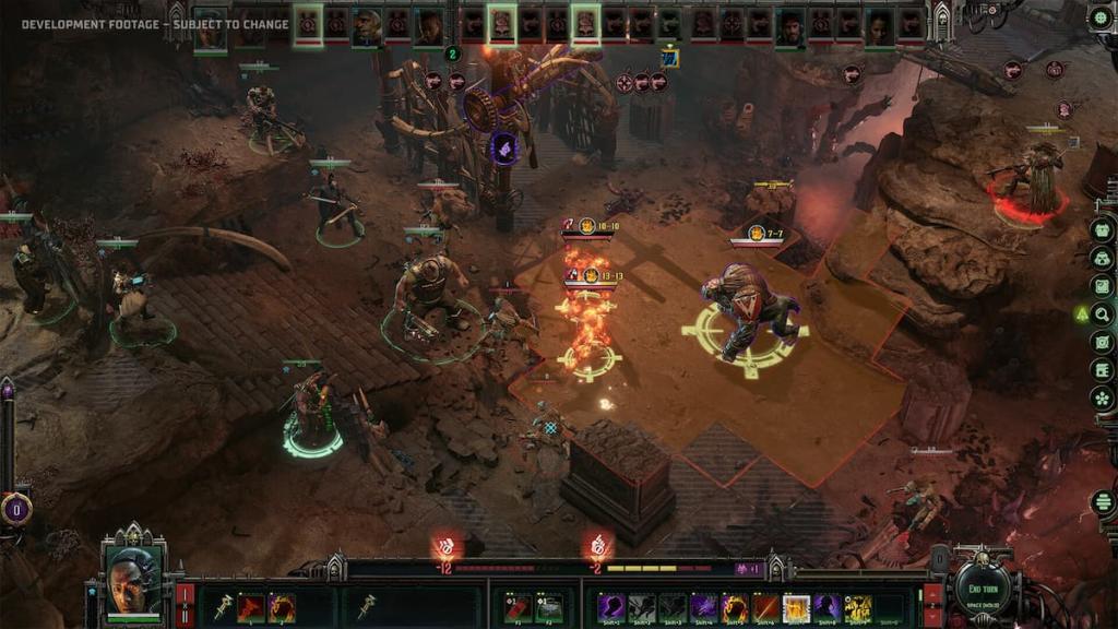 A combat scene in Warhammer 40K: Dark Heresy.