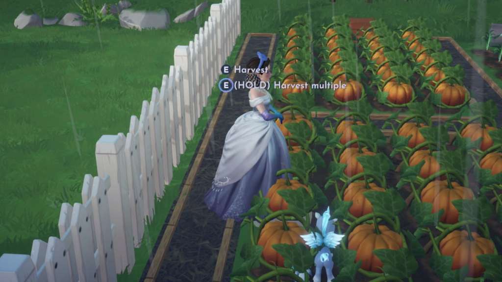 Harvesting pumpkins in disney dreamlight valley