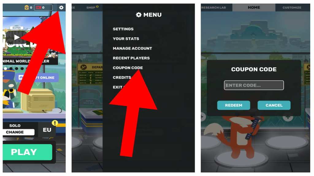 How to redeem codes in Super Animal Royale.