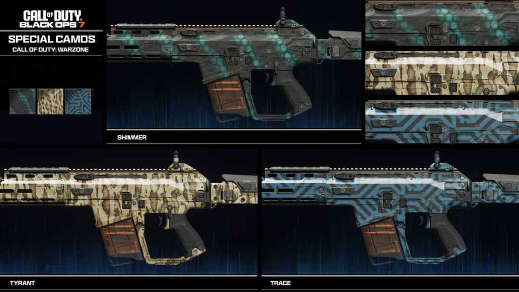 Special BO7 Warzone camos