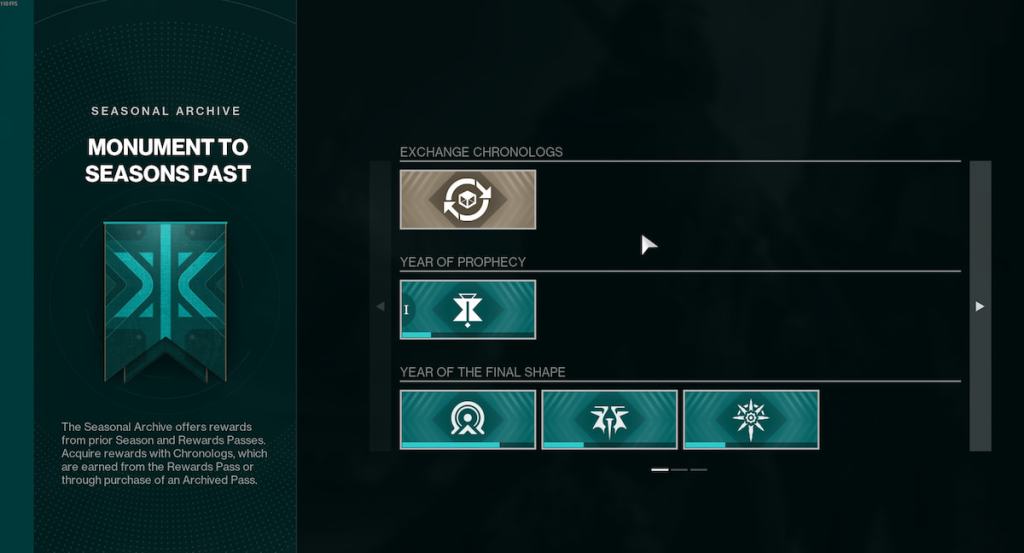 Destiny 2 Monument to Seasons Past