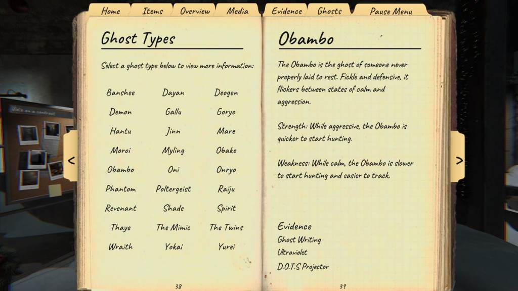 Obambo page in phasmophobia