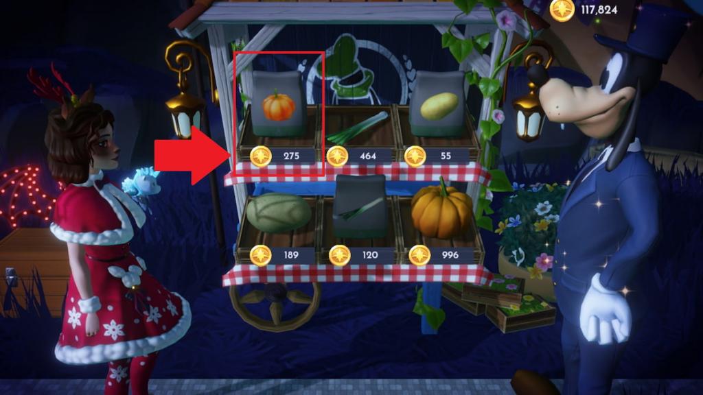 Pumpkin seeds marked in disney dreamlight valley